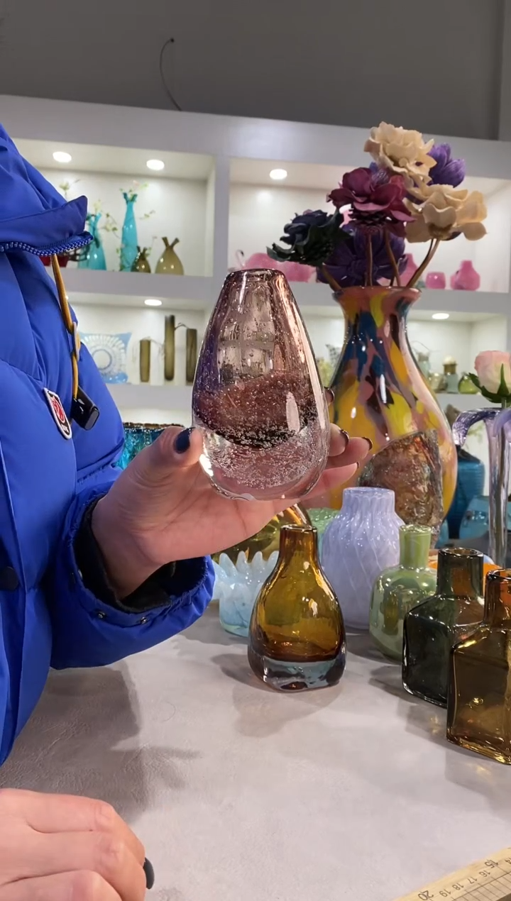 慕忆家手作琉璃花瓶瑕疵