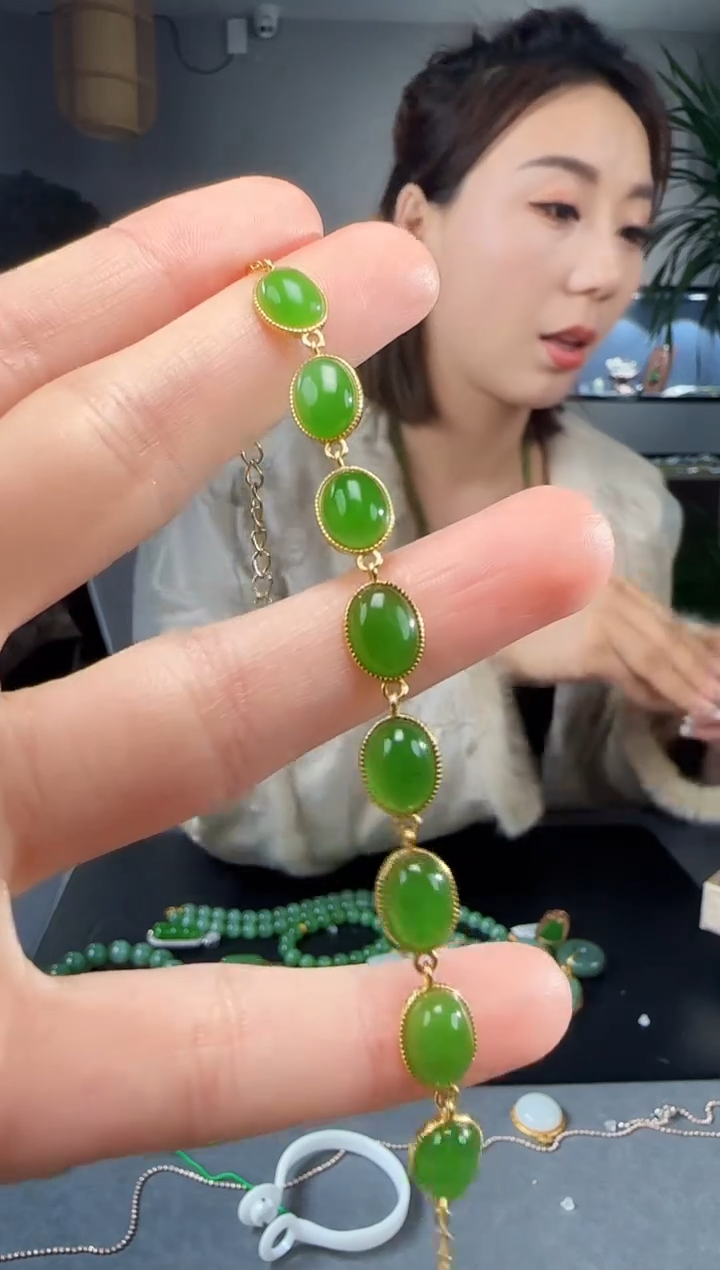 【闪购商品】和田玉手链银S925镶嵌1