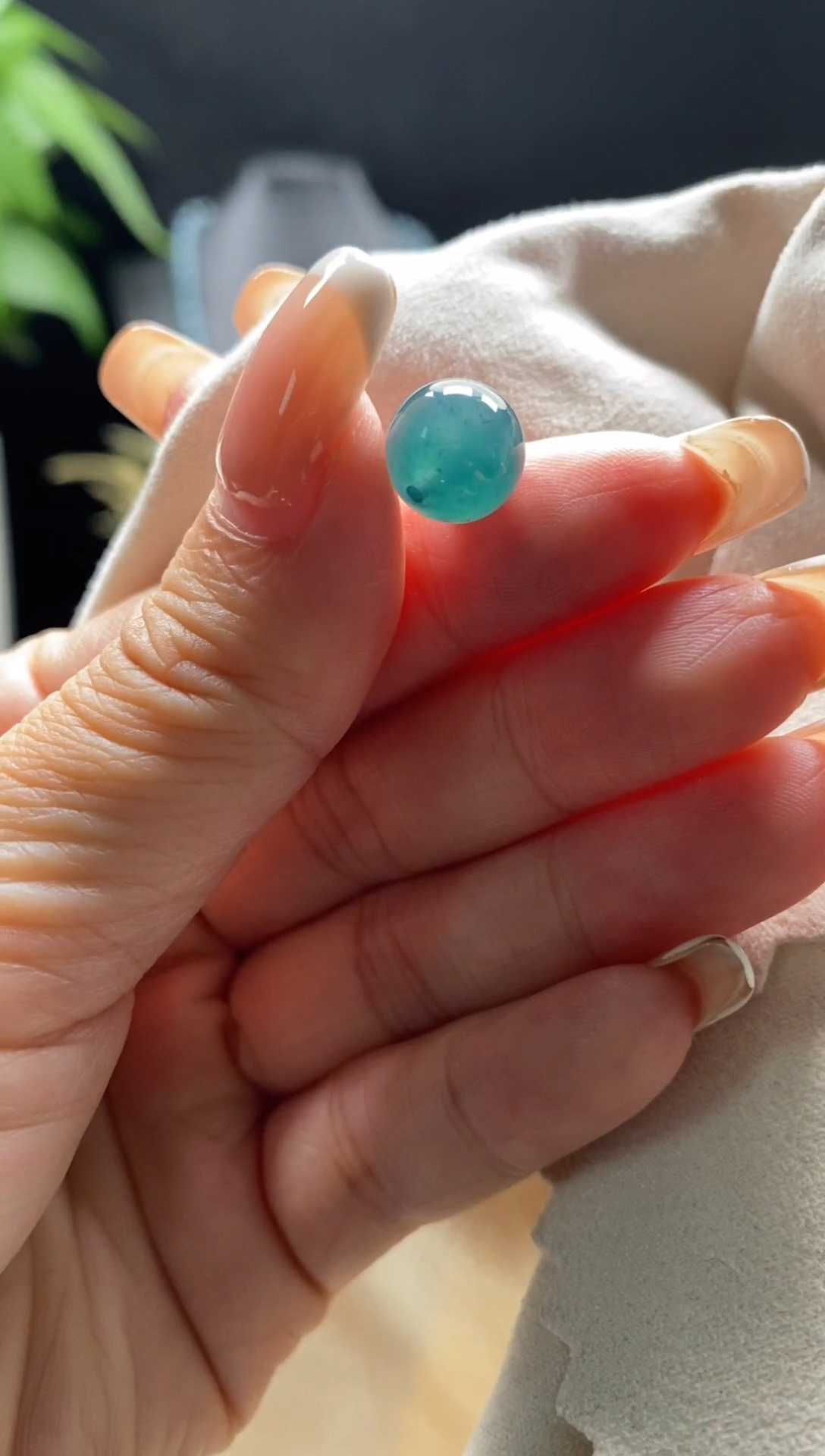 未镶嵌手链翡翠散珠卡10MM圆珠