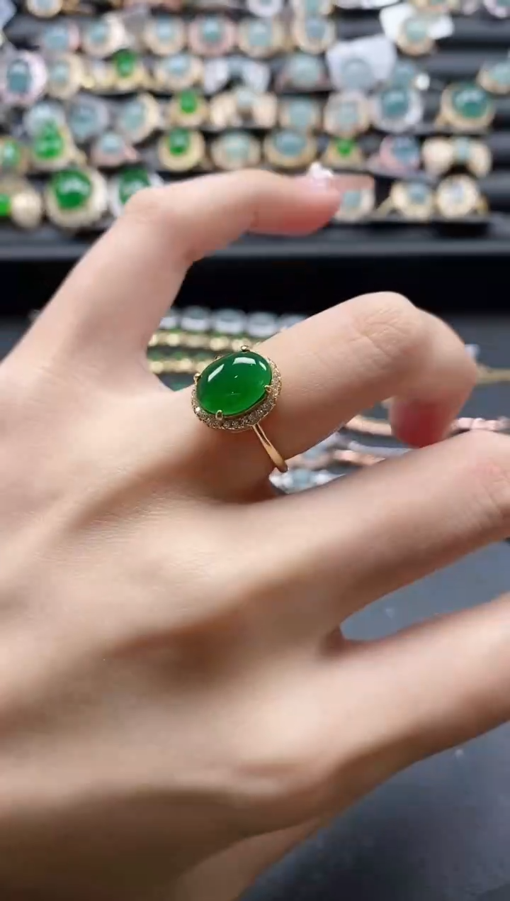 【闪购商品】翡翠戒指银S925镶嵌51511