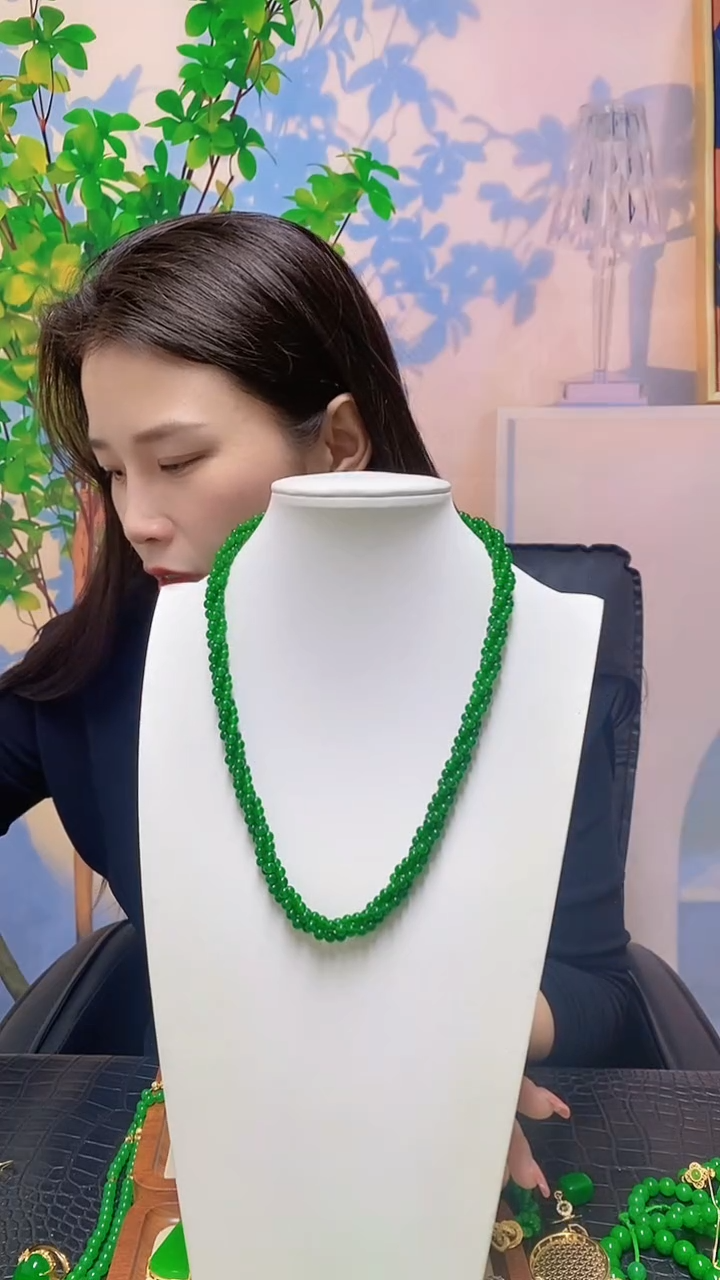 【闪购商品】翡翠14K金镶嵌项链翡翠项链