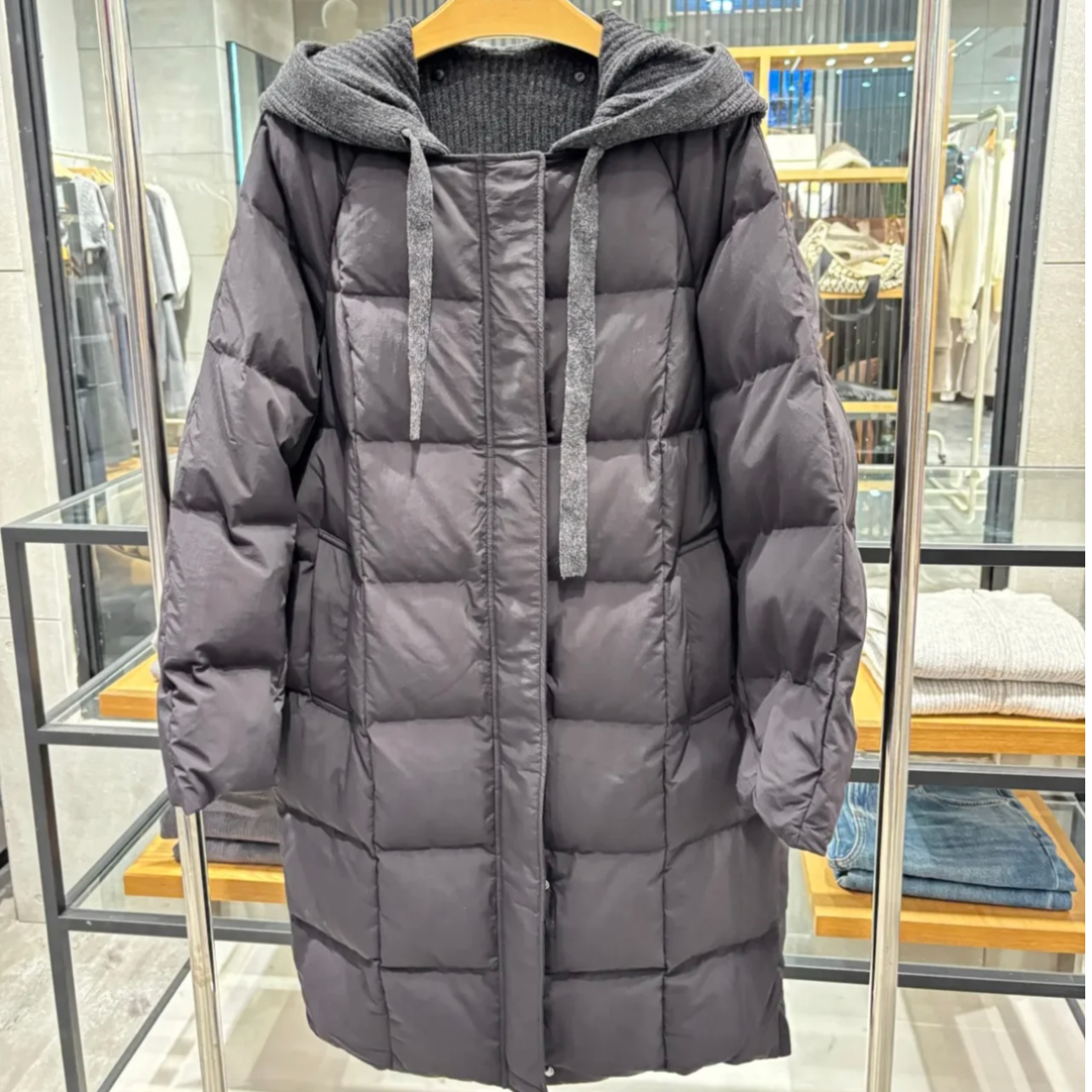 商场同款连帽长款羽绒服 5GA380121