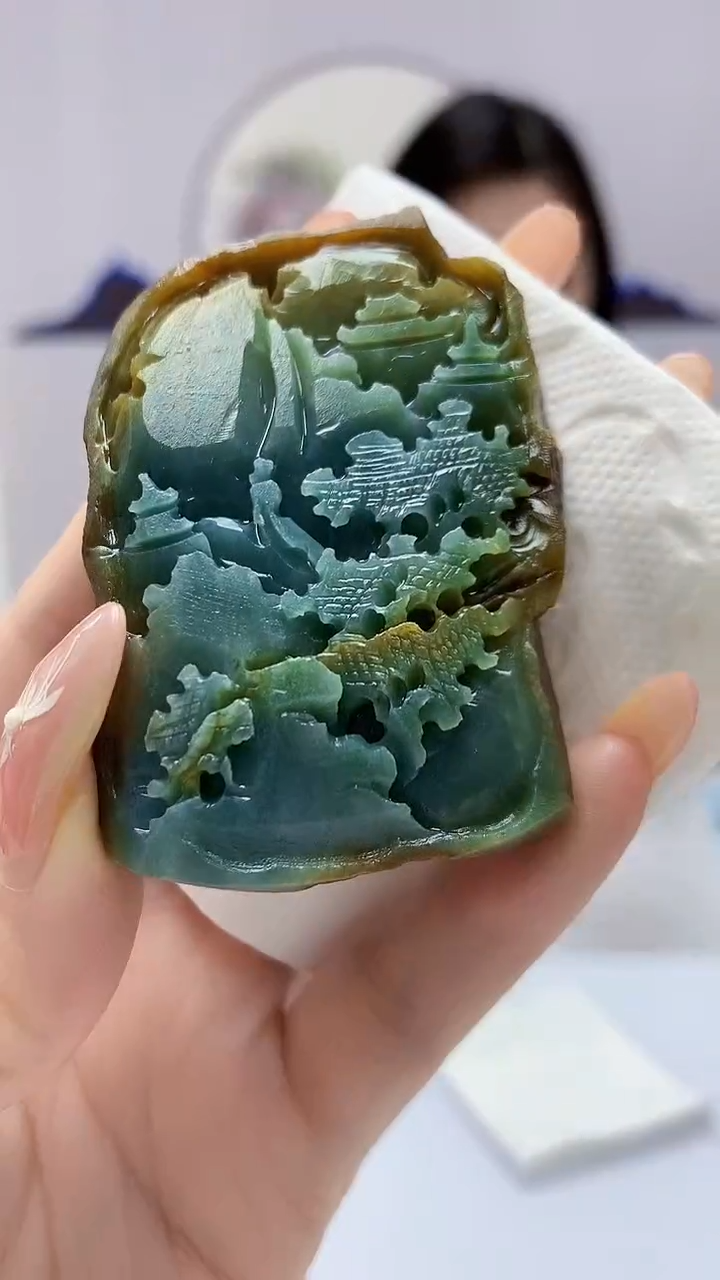 【闪购商品】定制翡翠未镶嵌0405DD-毛货挂件65