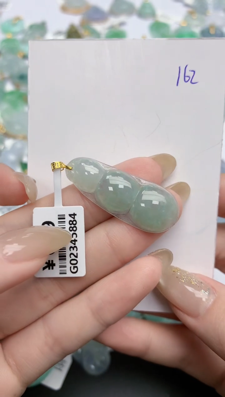 【闪购商品】翡翠颈饰18K金镶嵌天然缅甸翡翠A货