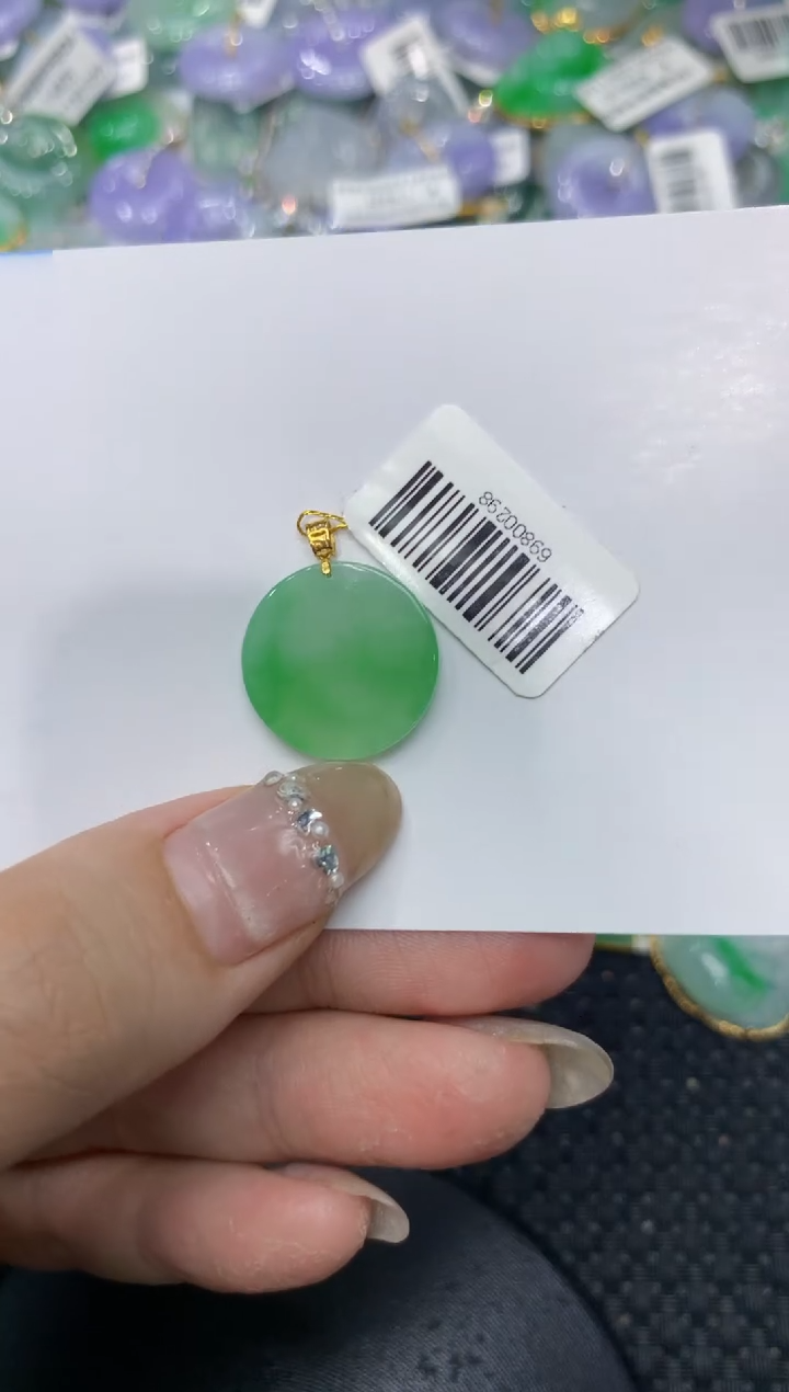 【闪购商品】翡翠颈饰18K金镶嵌2222222222