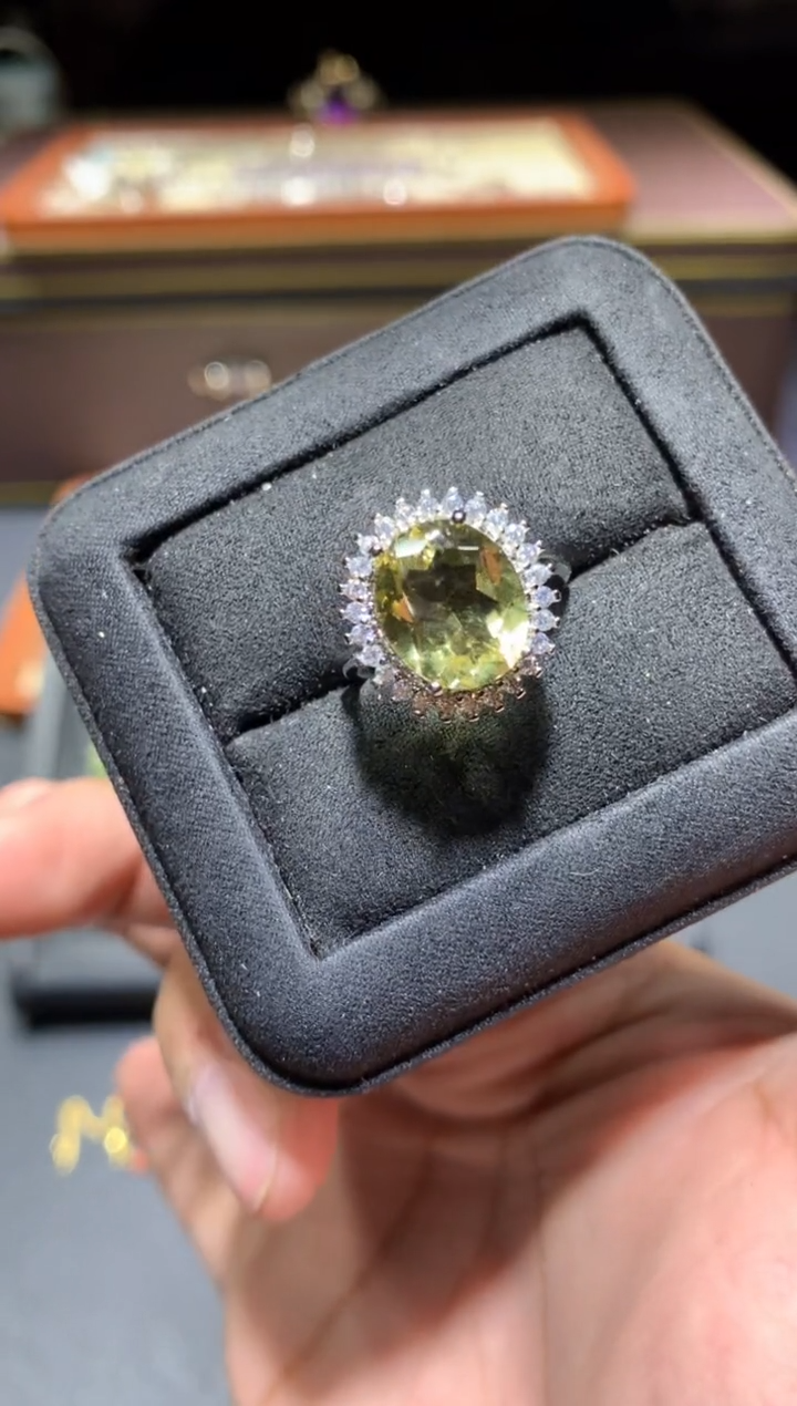 【闪购商品】黄晶戒指未镶嵌K44【多样性发其一】
