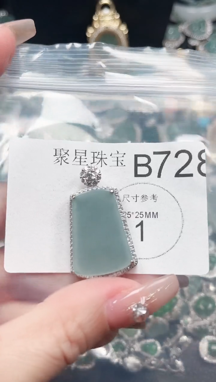 【闪购商品】翡翠颈饰未镶嵌赠皮绳728