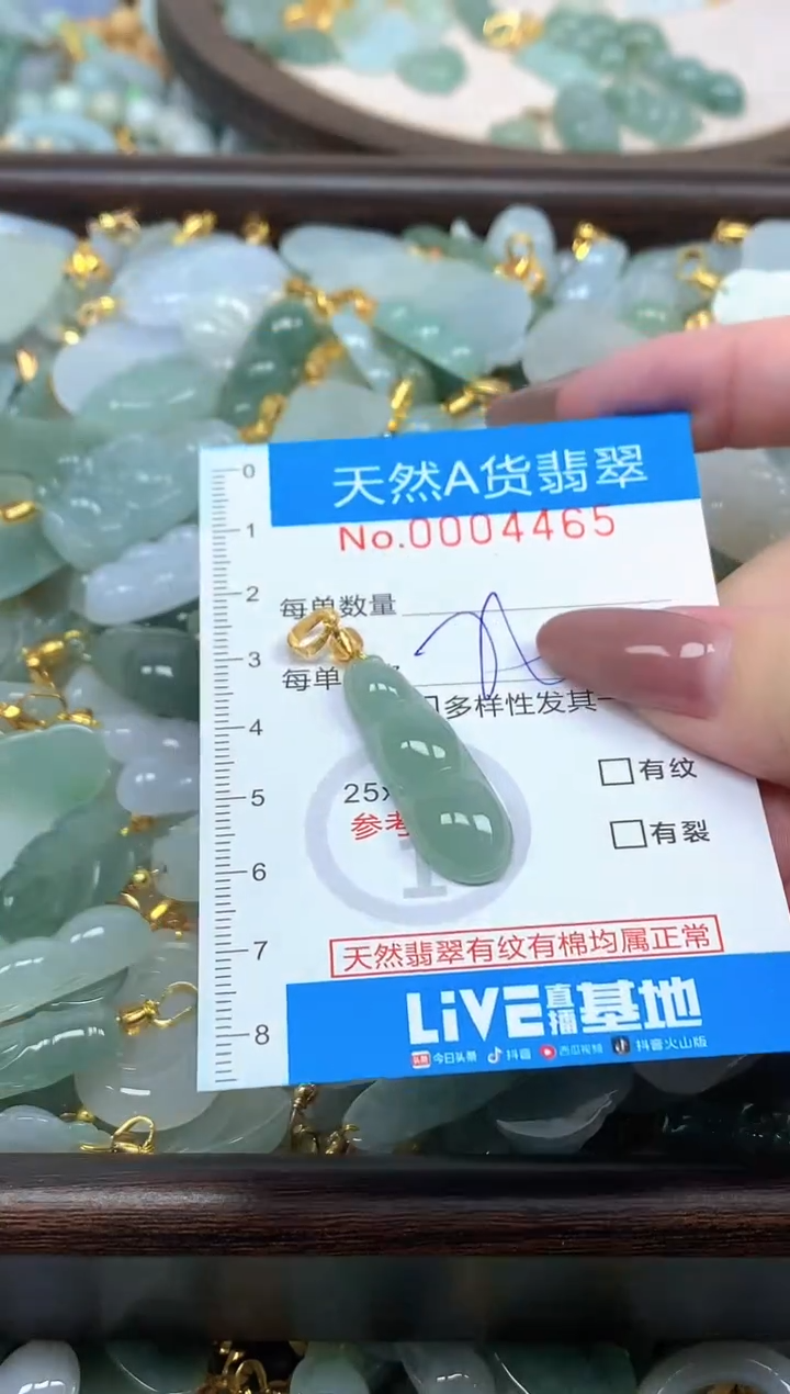 颈饰未镶嵌翡翠净货挂件-4465