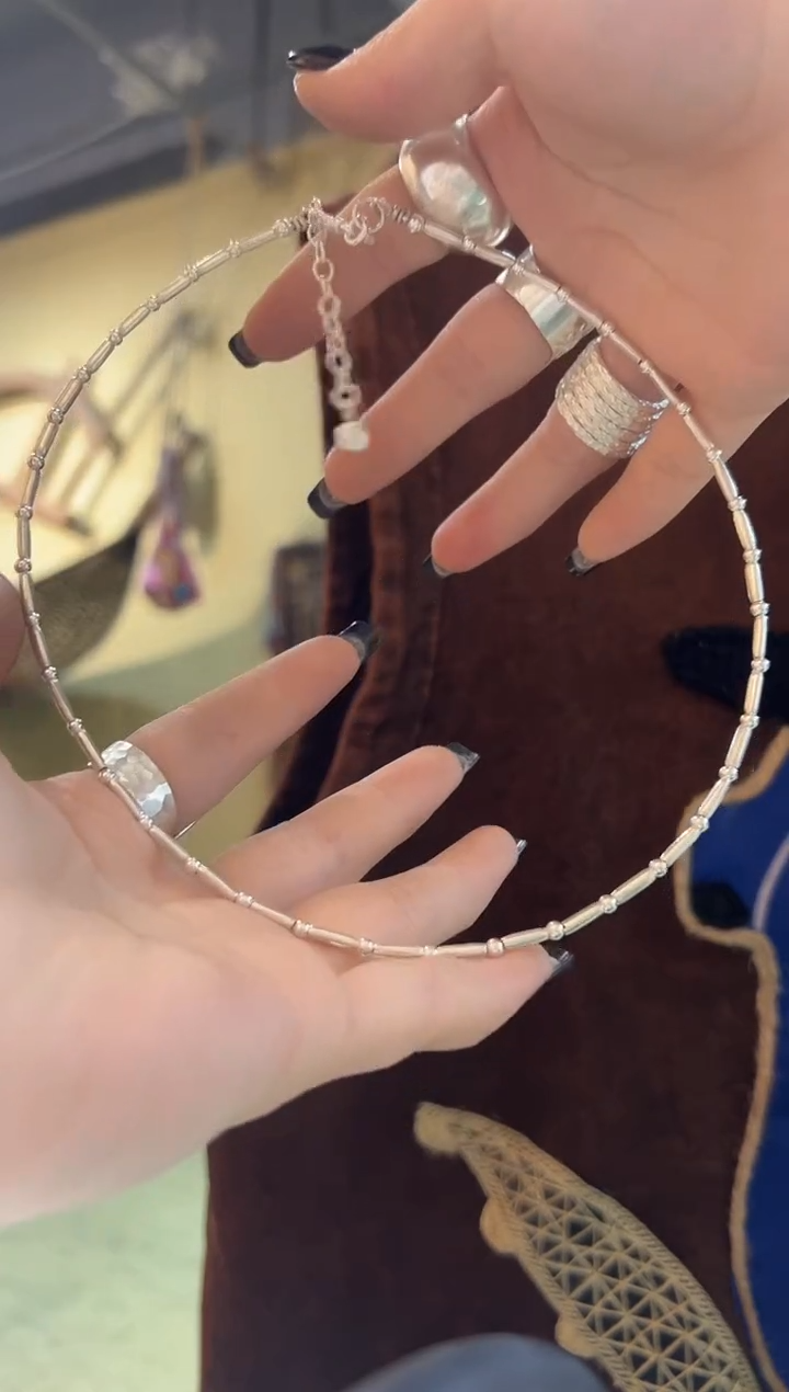 无925银幸**?软项圈