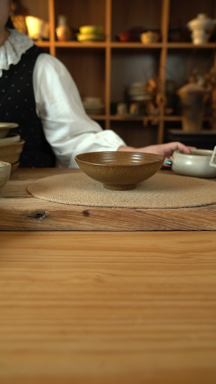 福利奶奶系列的7英寸内螺纹燕麦酸奶碗1个