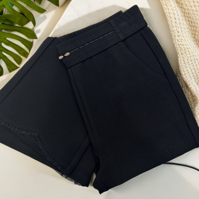 【帝然】2025秋季新款99156高腰弹力时尚百搭气质九分微喇裤