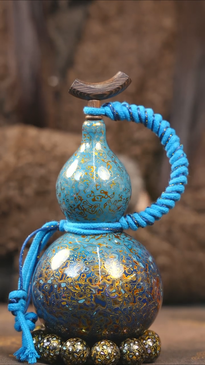 【闪购商品】XH346漆艺酒葫芦不包手串及旋转底座