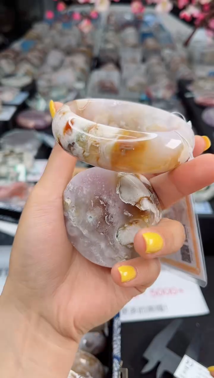 石英质玉未镶嵌手镯57圈口（赠送镯心）1674223