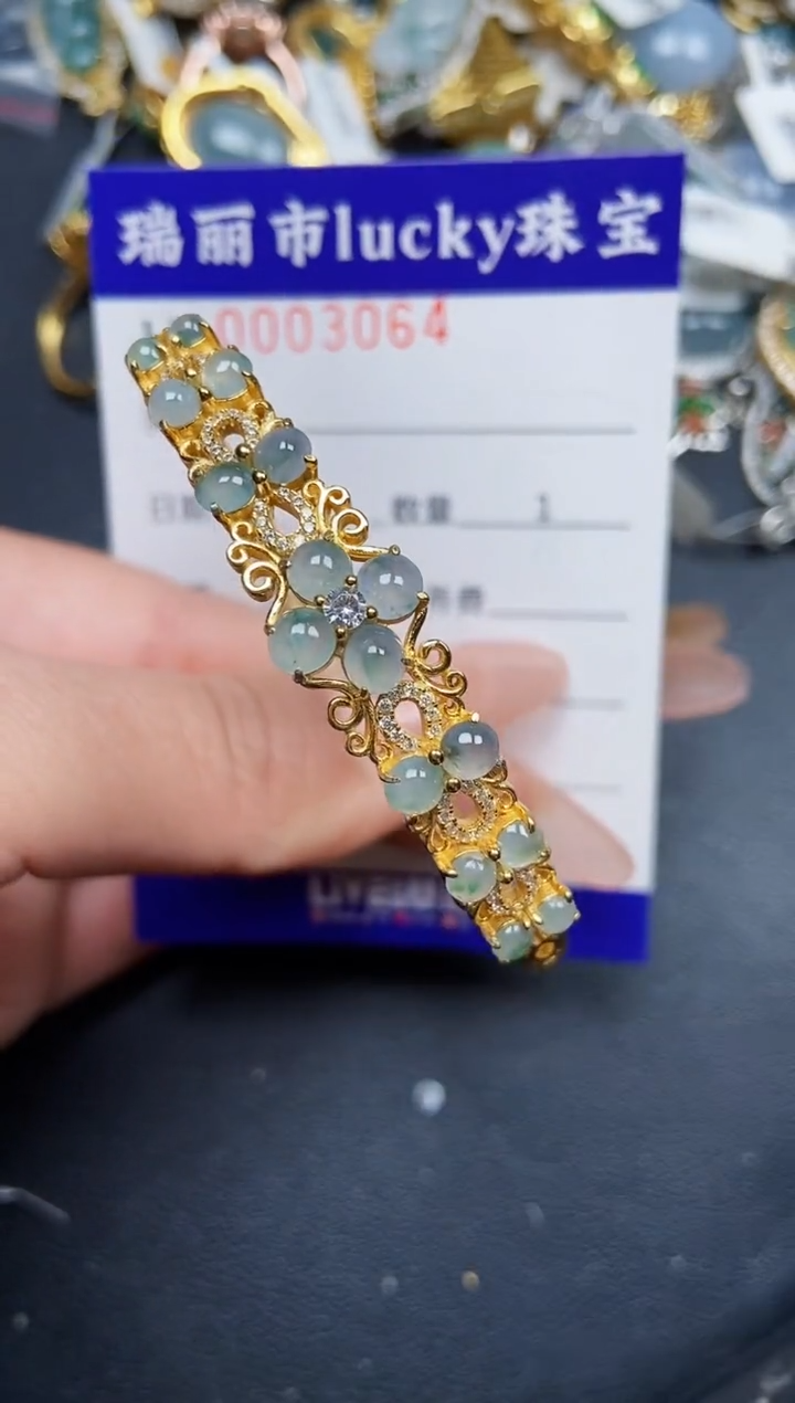 【闪购商品】翡翠颈饰银S925镶嵌3064