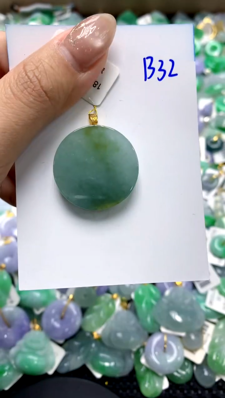 【闪购商品】翡翠颈饰18K金镶嵌1111111111111111