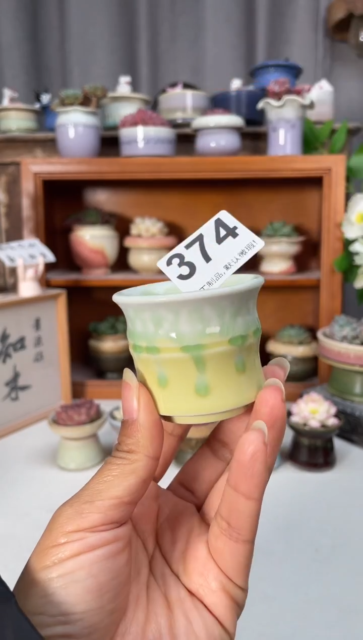 瓷片374知木小芳花盆