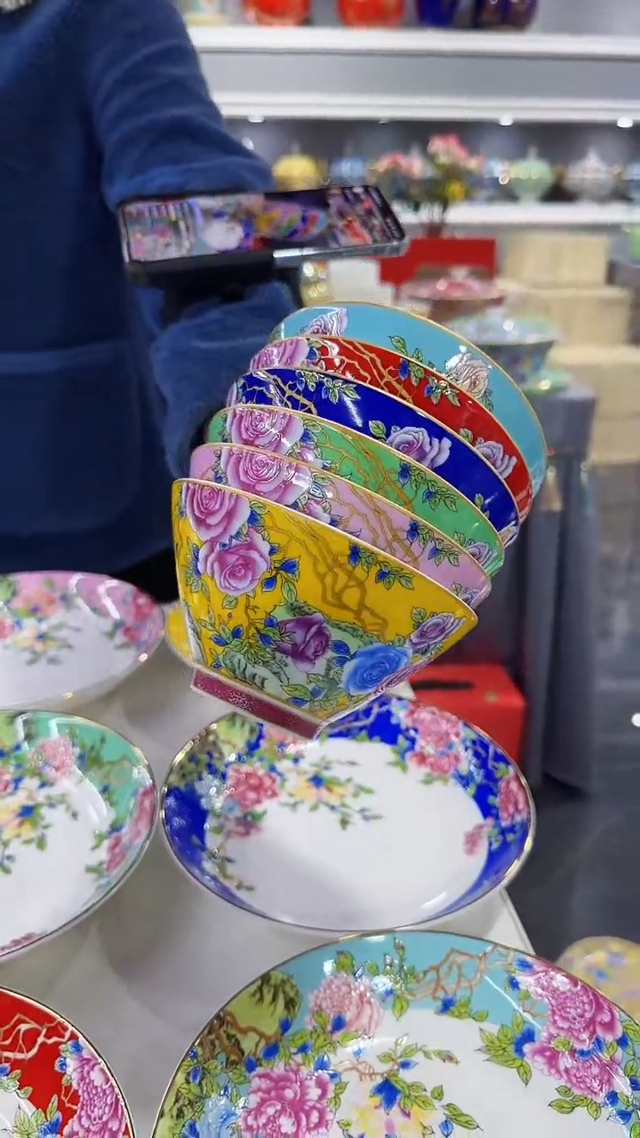 【闪购商品】瓷片 5英寸斗笠碗6个景德镇陶瓷