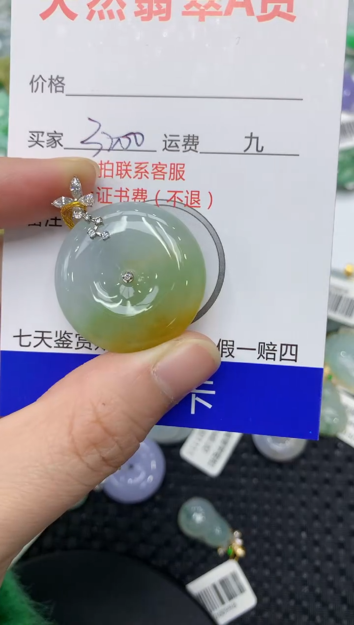 【闪购商品】翡翠颈饰18K金镶嵌1111111111