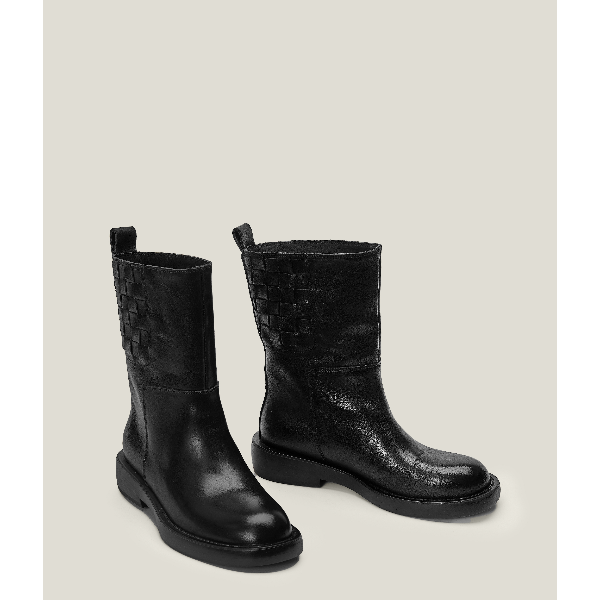 【语熙-罗马月光】女低跟防滑厚底圆头秋冬短靴靴子百搭中筒靴G3021