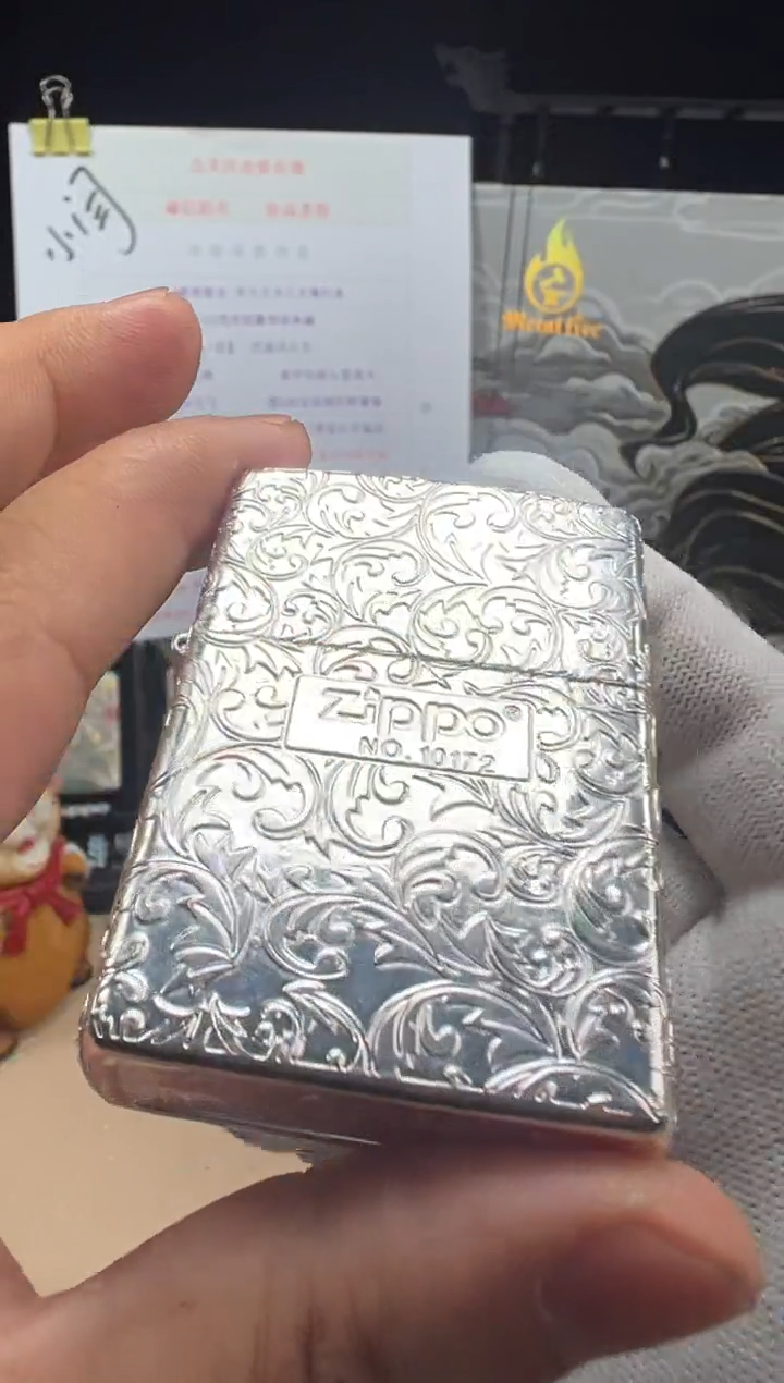 铜富贵唐草-五面雕刻镜面包银