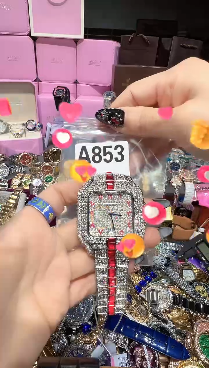 石英机芯不锈钢不锈钢直播定闪专用