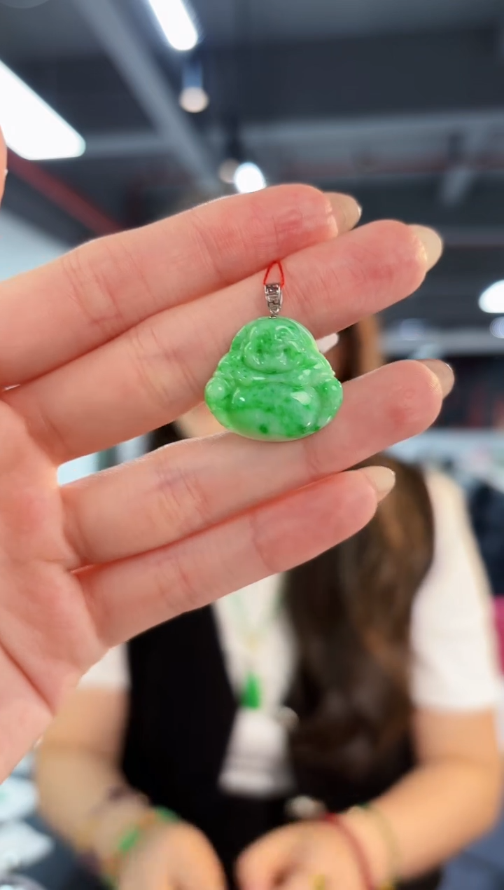 【闪购商品】翡翠颈饰18K金镶嵌缅料A货/支持复检/一件