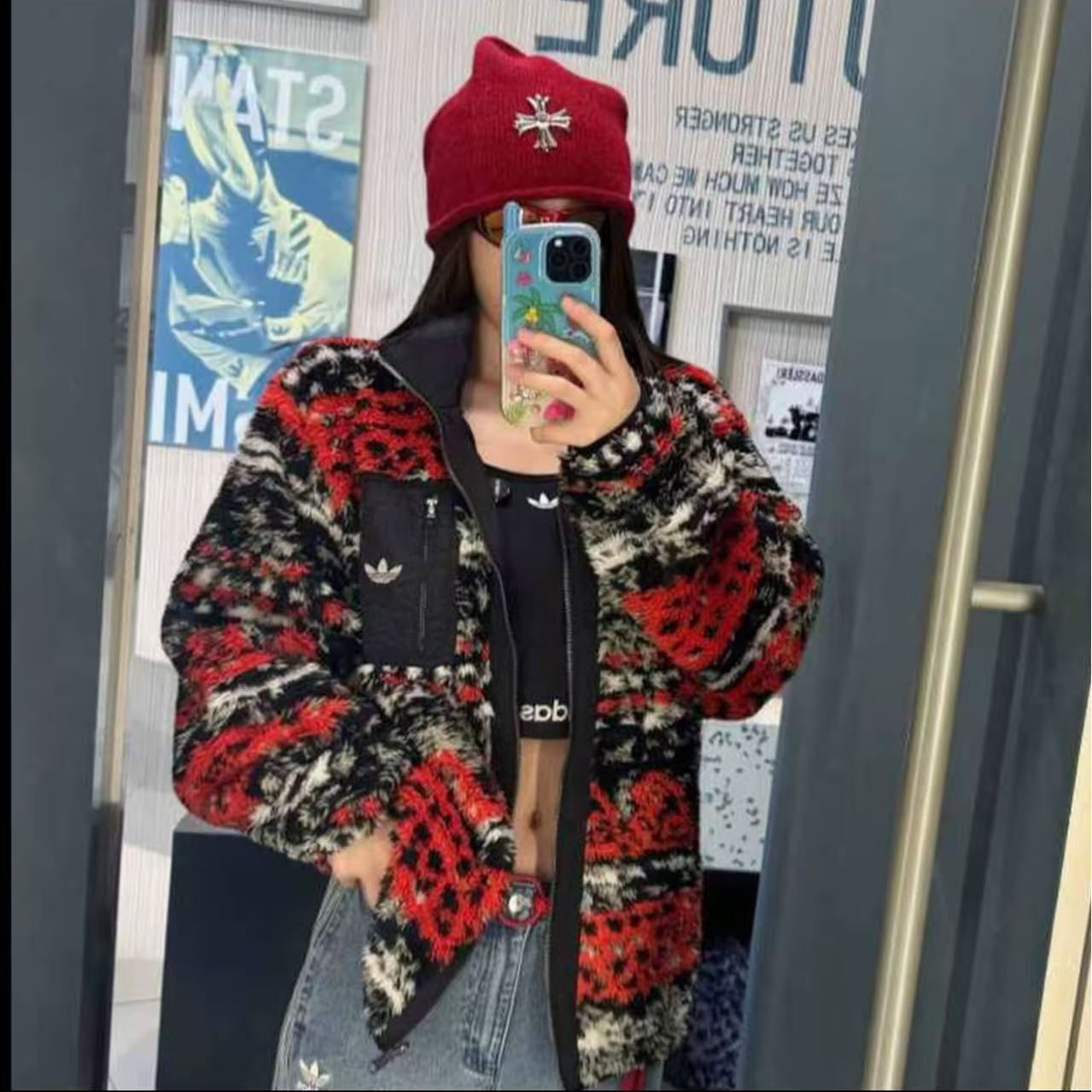 NOADIDAS TOC JACKET男女同款双面穿拉链印花运动夹克外套KC0105