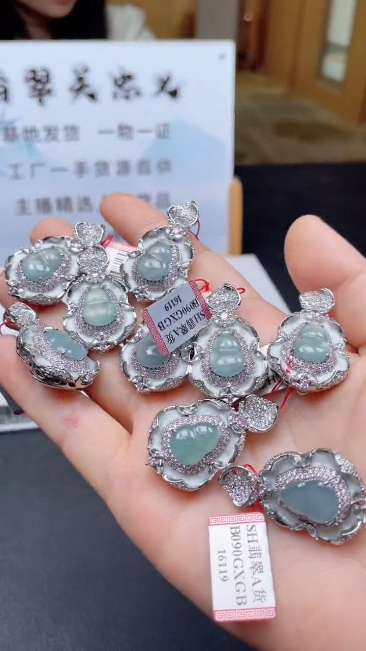 翡翠未镶嵌颈饰多样性发货（只发一件）x14