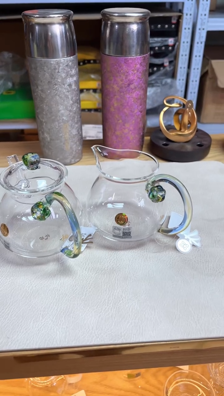 禾器/清莲壶/迷翠+禾器/浮莲茶海/迷翠+福字茶巾