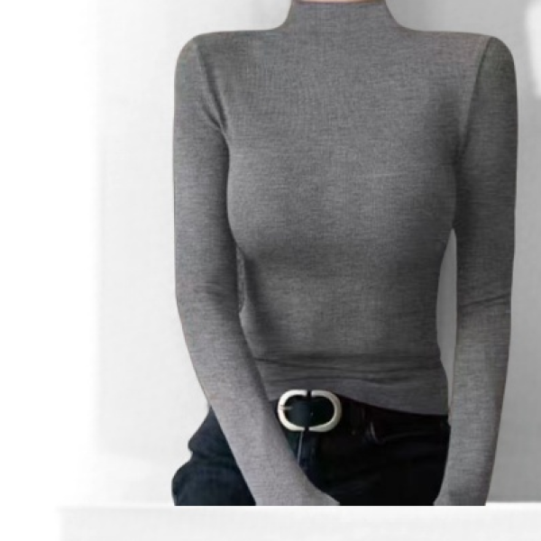 大漂亮家抓绒加厚巨百搭打底衫T恤