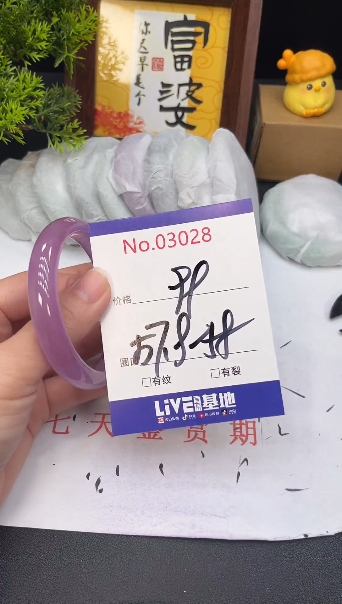 未镶嵌手镯翡翠海*3028