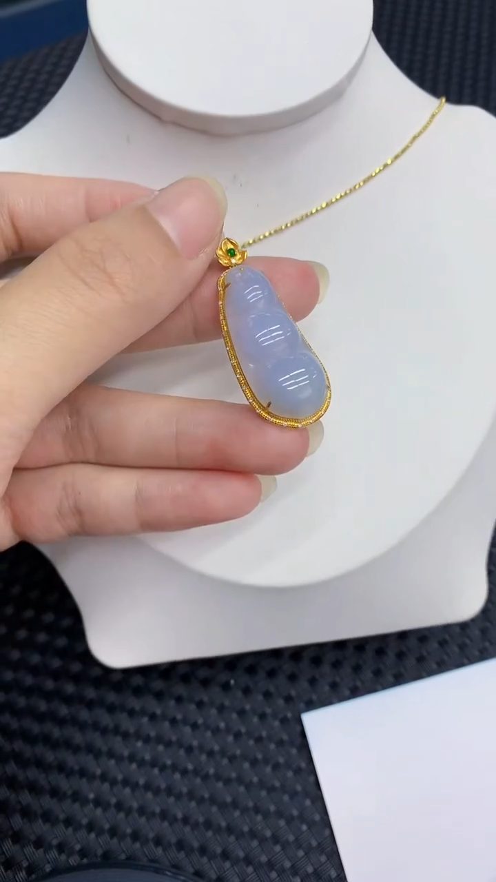 【闪购商品】翡翠颈饰18K金镶嵌            8