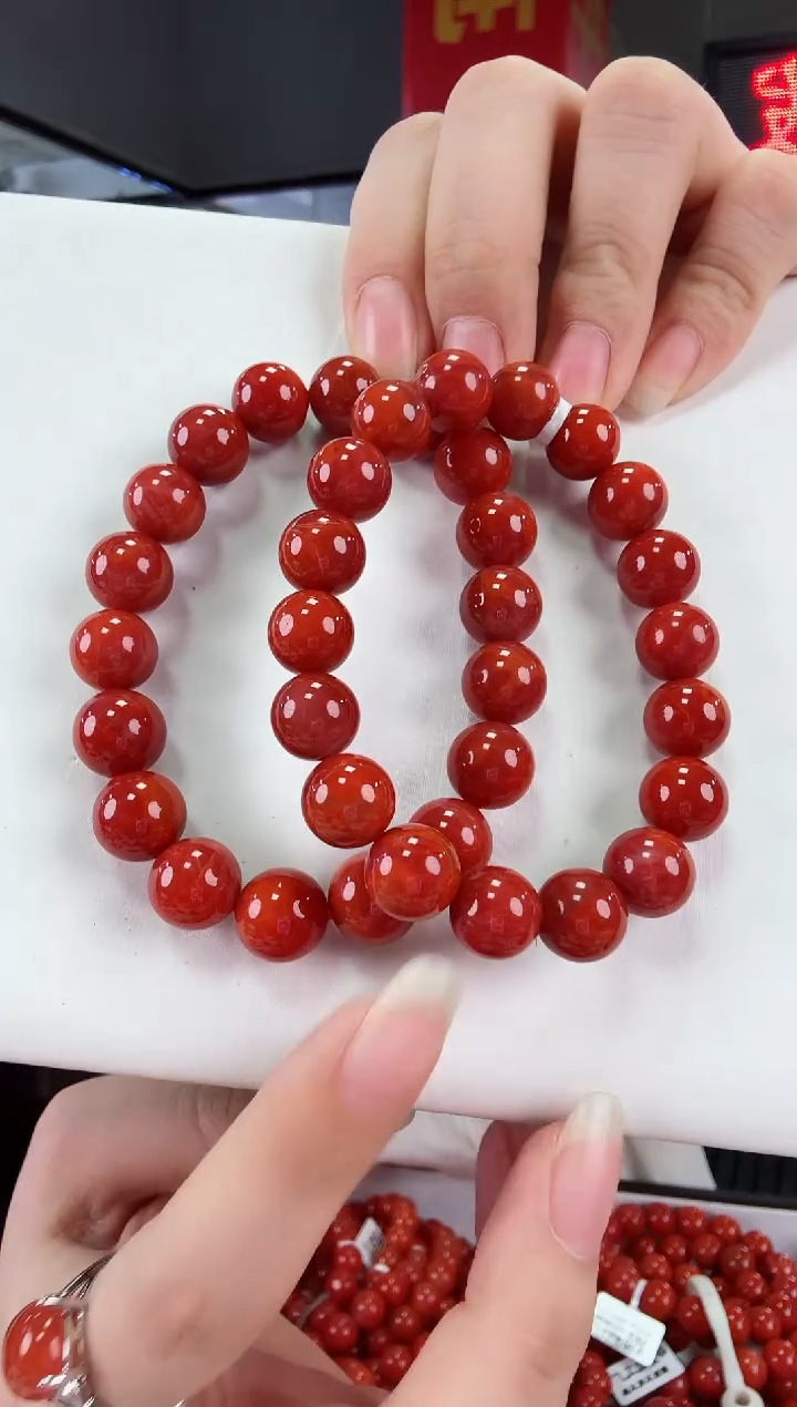 南红玛瑙瓦西手串11+未镶嵌（多样式发其一）