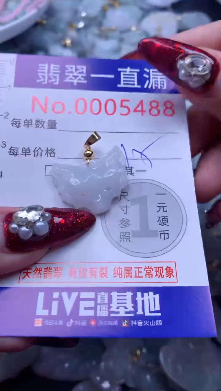 吊坠(不含链)未镶嵌翡翠5488