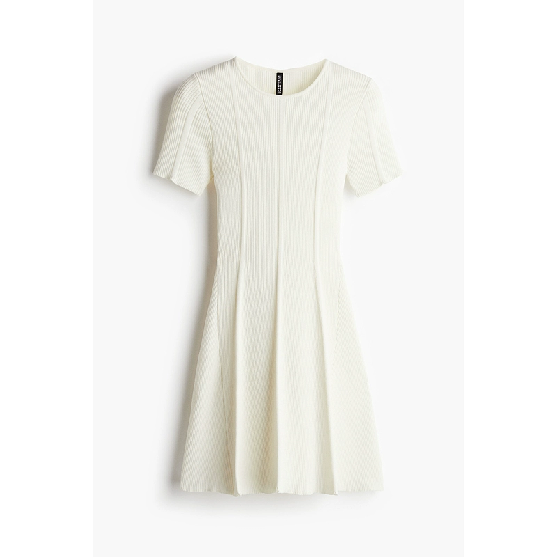 ⑤号链接-中长裙短裙府绸褶裥连衣裙短袖连衣裙斜肩款夏季建筑