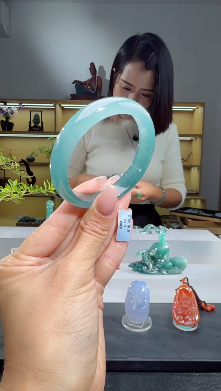 未镶嵌手镯翡翠55.5圈