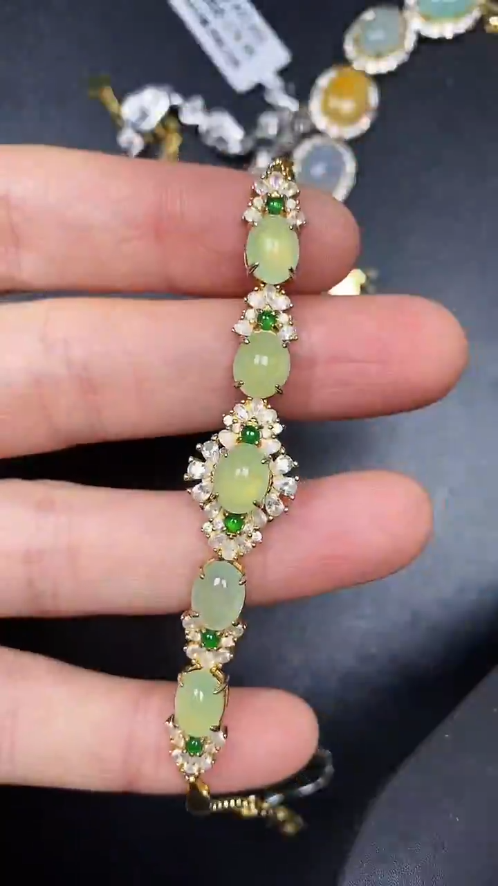 银S925镶嵌戒指翡翠2690