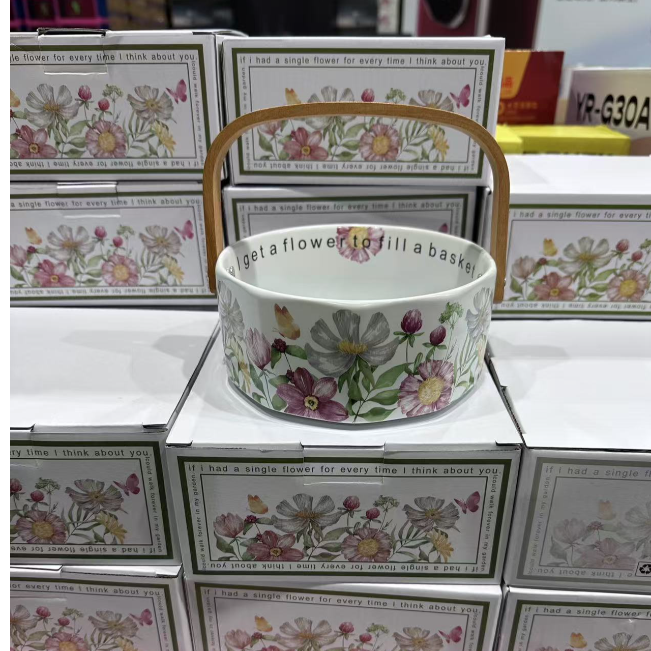 复古原创设计陶瓷水果提篮家用客厅果盘高级感小众原创礼物