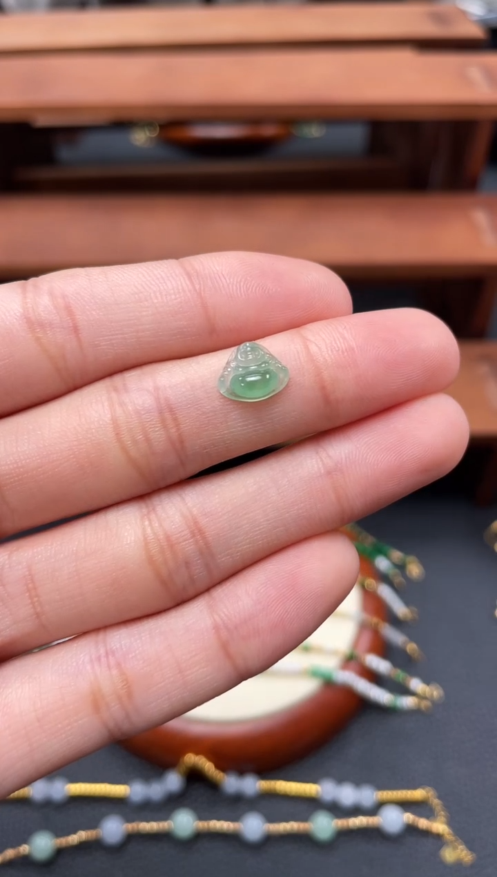 【闪购商品】翡翠吊坠(不含链)18K金镶嵌一个  JK423