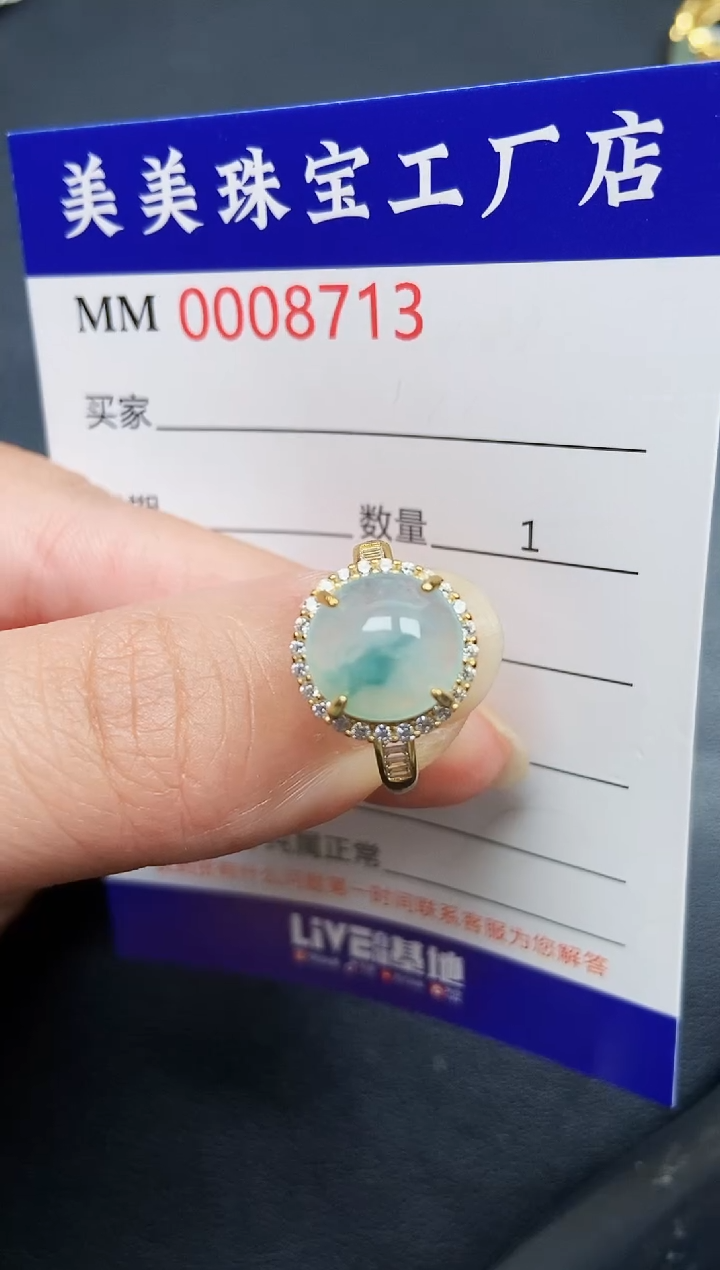 翡翠银S925镶嵌颈饰8713