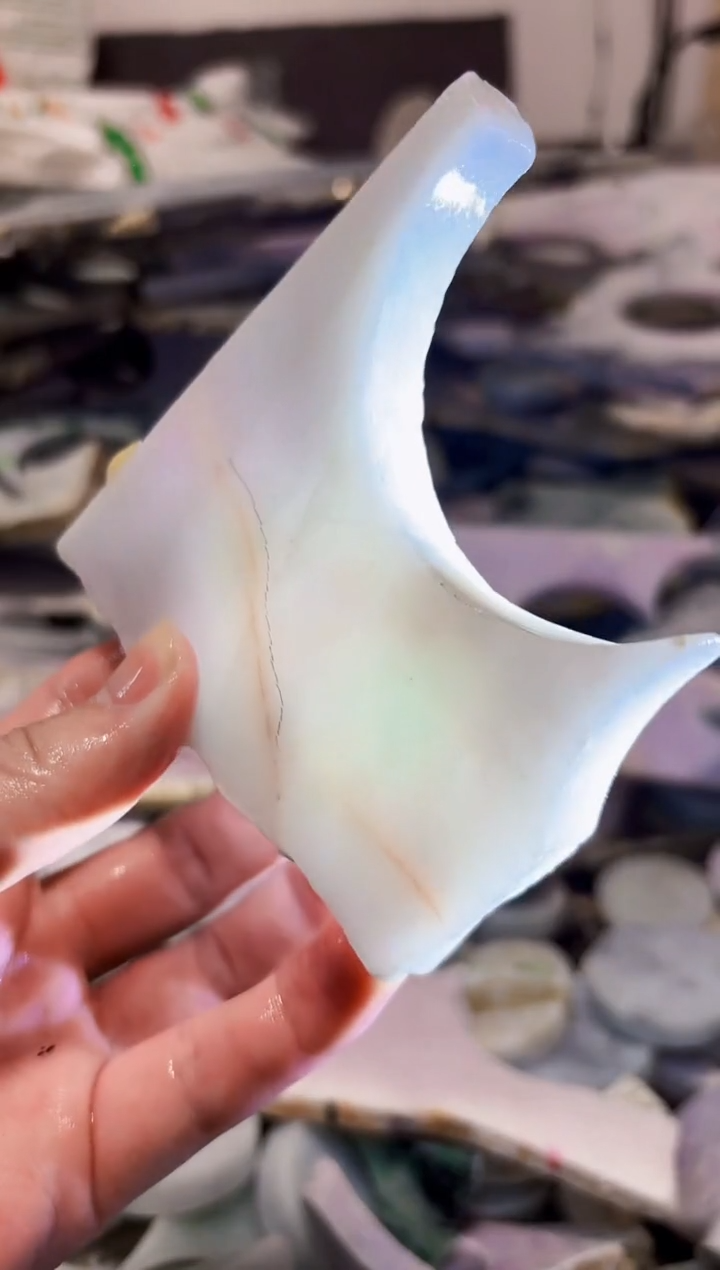 【闪购商品】翡翠颈饰未镶嵌A货白文1657