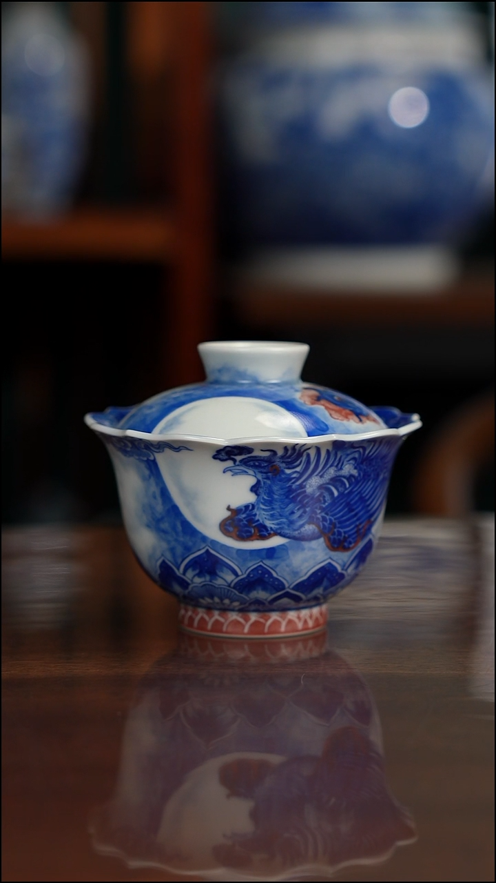 自成堂柴窑青花釉里红