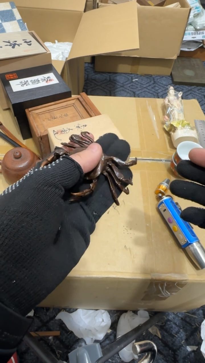 摆件铜苏**索二哥亚路中古文化