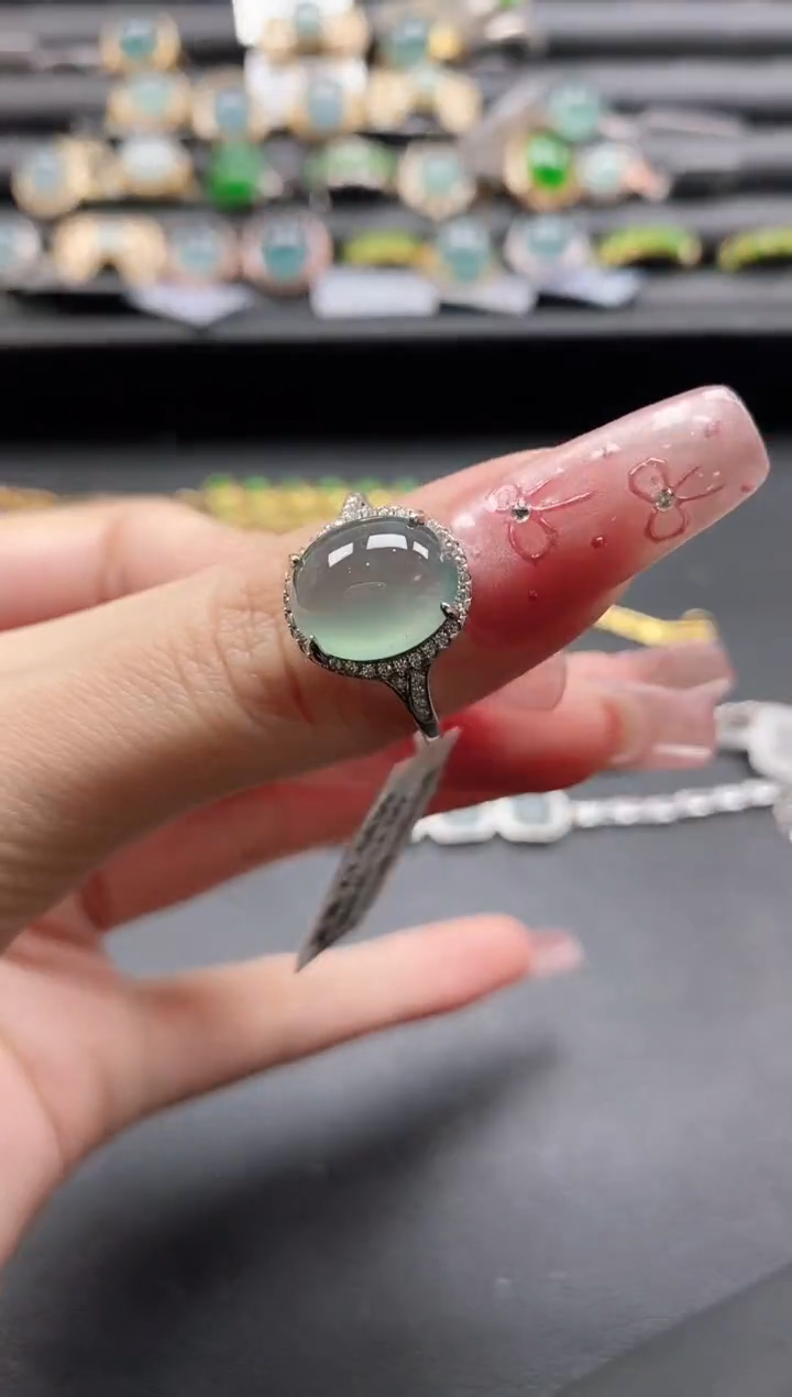 【闪购商品】翡翠戒指银S925镶嵌1111