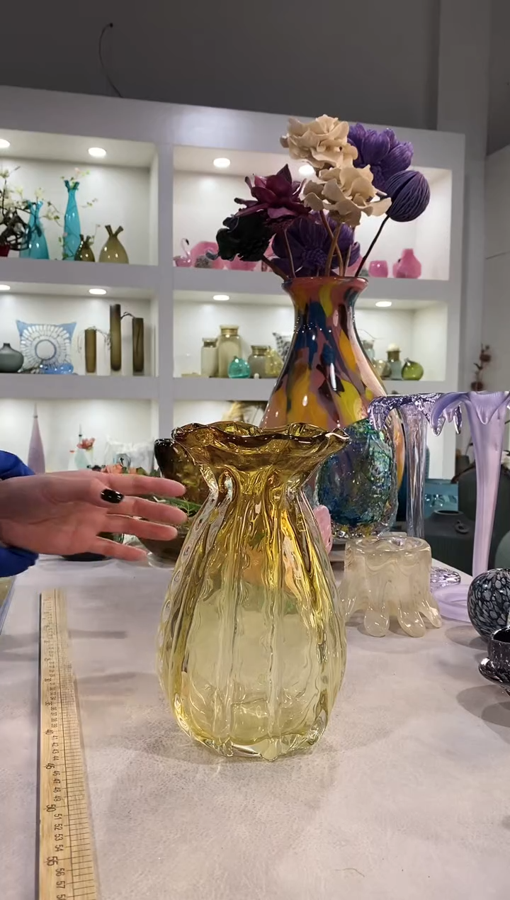 慕忆家手作琉璃花瓶瑕疵