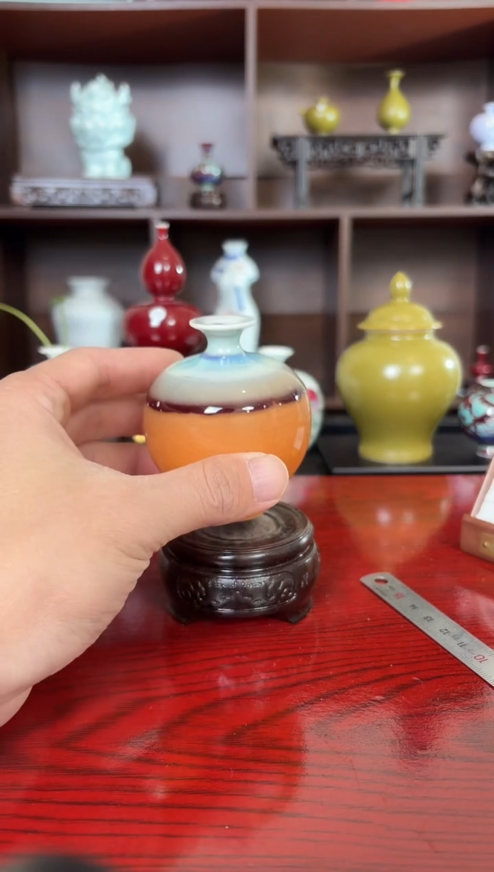 摆件瓷12.27晚微瑕小花瓶摆件