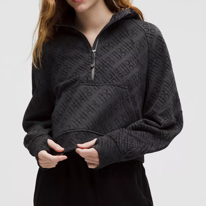 lululemon/露露乐蒙Scuba Oversized Half-Zip 短半拉链连帽衫
