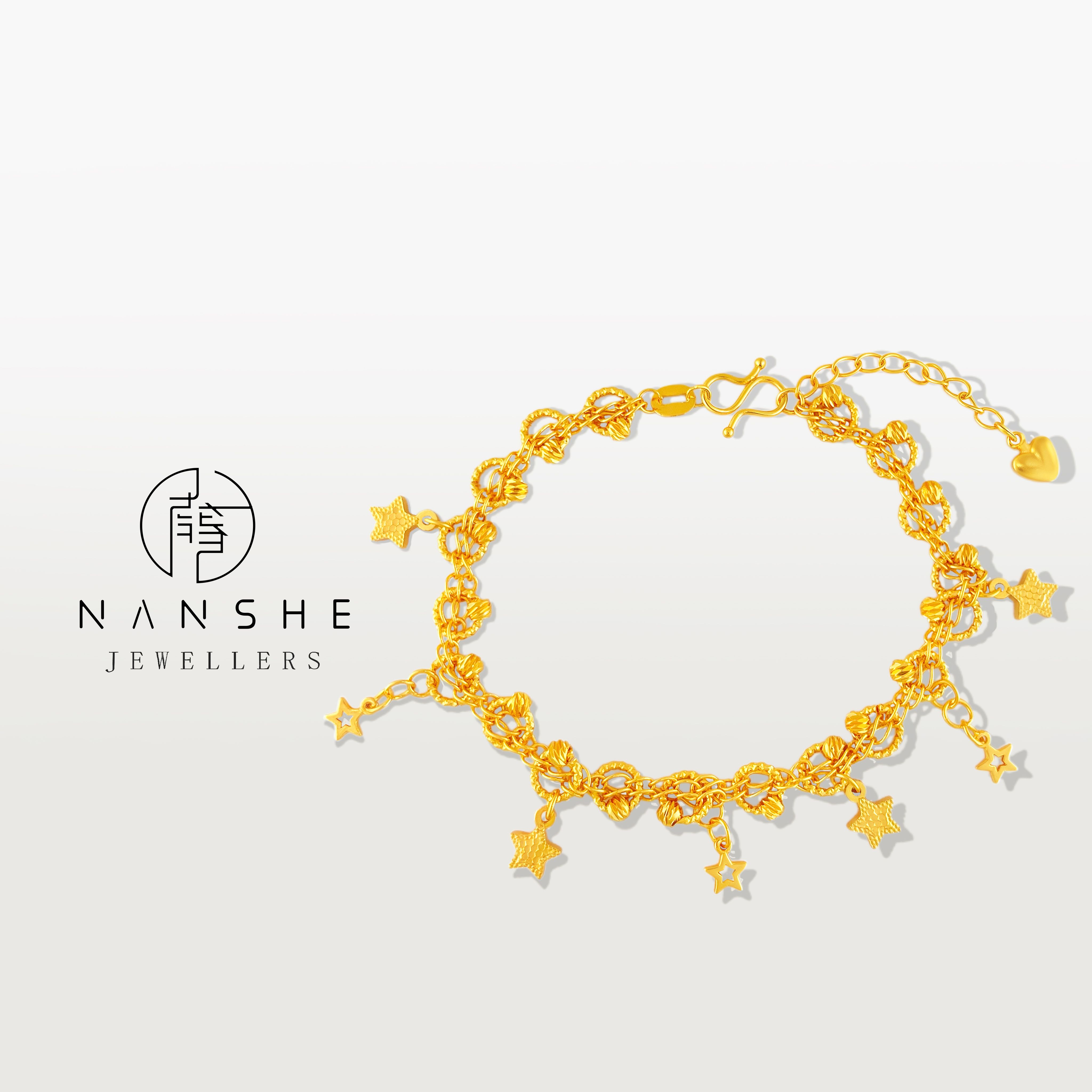  NANSHE/南奢 新中式爆闪捕梦星蕾丝星星手链L2080