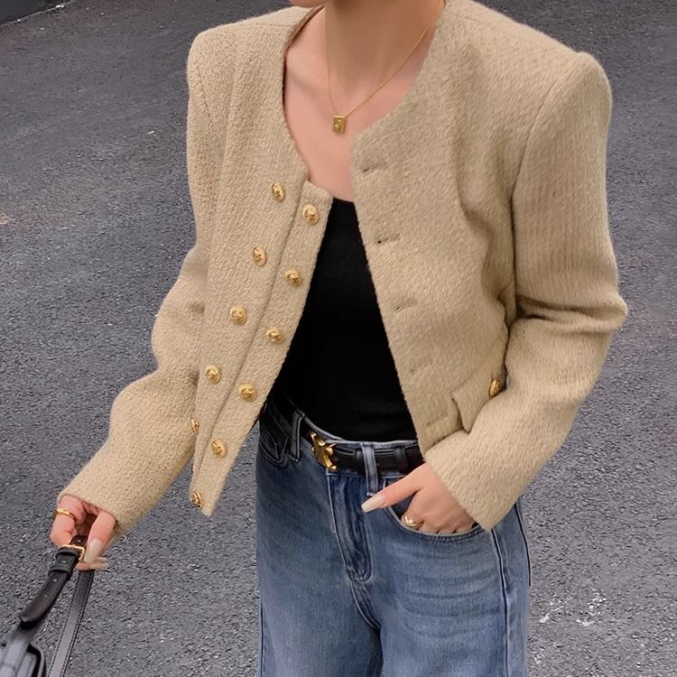 【现货+运费险】小香风短款外套女秋季新款设计感气质名媛上衣JD223