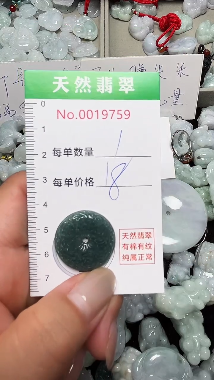 翡翠未镶嵌吊坠(不含链)9759